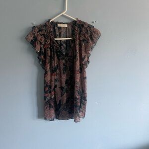 Ulla Johnson Multicolor Ruffle Blouse